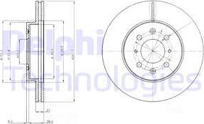 Delphi BG2759C - Тормозной диск autospares.lv