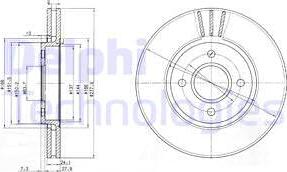 Delphi BG2757 - Тормозной диск autospares.lv