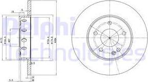 Delphi BG2769 - Тормозной диск autospares.lv