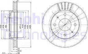 Delphi BG2763 - Тормозной диск autospares.lv