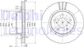 Delphi BG2767 - Тормозной диск autospares.lv