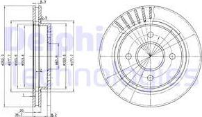 Delphi BG2700 - Тормозной диск autospares.lv