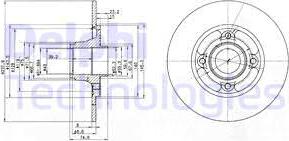 Delphi BG2702 - Тормозной диск autospares.lv