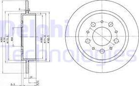 Delphi BG2718 - Тормозной диск autospares.lv