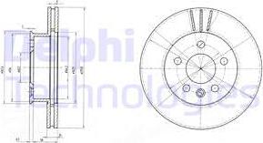 Delphi BG2717 - Тормозной диск autospares.lv