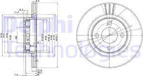 Delphi BG2784 - Тормозной диск autospares.lv