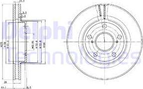 Delphi BG2782 - Тормозной диск autospares.lv
