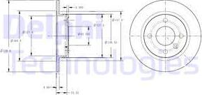 Delphi BG2732 - Тормозной диск autospares.lv