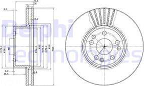 Delphi BG739 - Тормозной диск autospares.lv