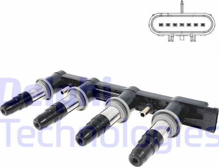 Delphi CE87662-12B1A - Катушка зажигания autospares.lv