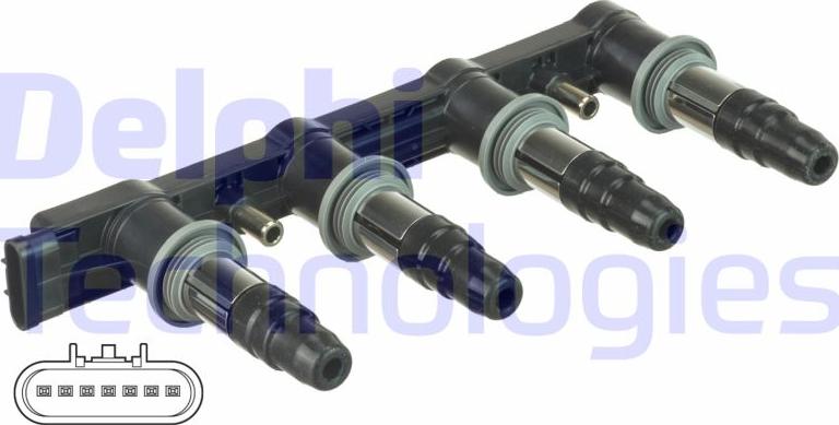 Delphi CE87662-12B1A - Катушка зажигания autospares.lv