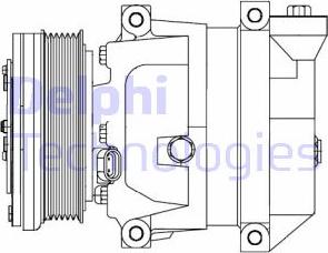 Delphi CS10095 - Компрессор кондиционера autospares.lv