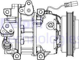 Delphi CS20493 - Компрессор кондиционера autospares.lv