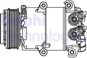 Delphi CS20466 - Компрессор кондиционера autospares.lv