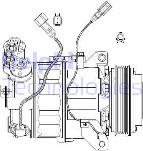 Delphi CS20482 - Компрессор кондиционера autospares.lv