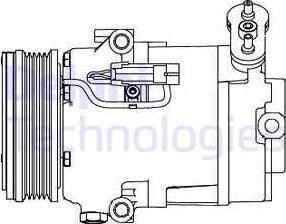 Delphi CS20432 - Компрессор кондиционера autospares.lv