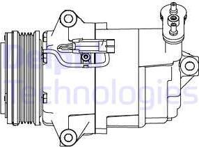 Delphi CS20429 - Компрессор кондиционера autospares.lv