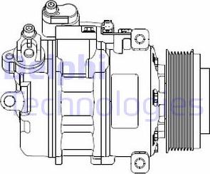 Delphi CS20479 - Компрессор кондиционера autospares.lv