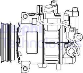 Delphi CS20474 - Компрессор кондиционера autospares.lv