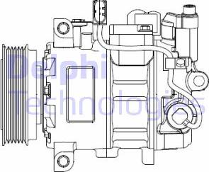 Delphi CS20476 - Компрессор кондиционера autospares.lv