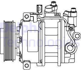 Delphi CS20546 - Компрессор кондиционера autospares.lv