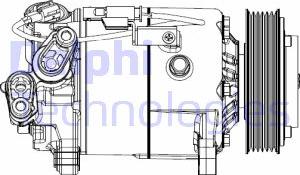 Delphi CS20500 - Компрессор кондиционера autospares.lv