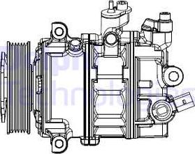 Delphi CS20529 - Компрессор кондиционера autospares.lv