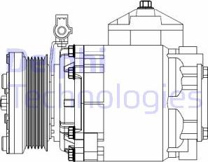 Delphi CS20525 - Компрессор кондиционера autospares.lv