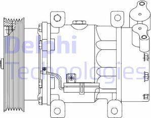 Delphi CS20523 - Компрессор кондиционера autospares.lv