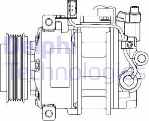 Delphi CS20522 - Компрессор кондиционера autospares.lv