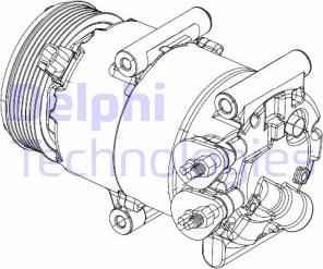 Delphi CS20324 - Компрессор кондиционера autospares.lv