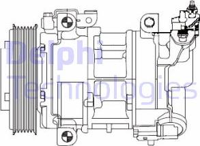 Delphi CS20325 - Компрессор кондиционера autospares.lv