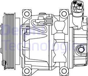 Delphi CS20298 - Компрессор кондиционера autospares.lv