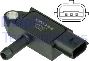 Delphi DPS00015 - Датчик, давление выхлопных газов autospares.lv
