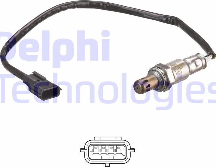 Delphi ES21060-12B1 - Лямбда-зонд, датчик кислорода autospares.lv