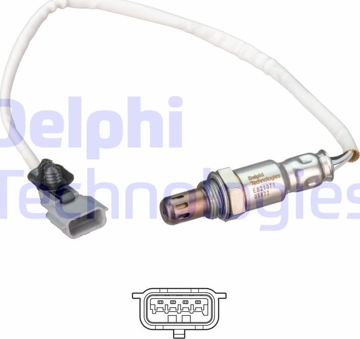 Delphi ES21071-12B1 - Лямбда-зонд, датчик кислорода autospares.lv