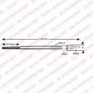 Delphi HDS424 - Свеча накаливания autospares.lv