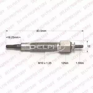 Delphi HDS815 - Свеча накаливания autospares.lv
