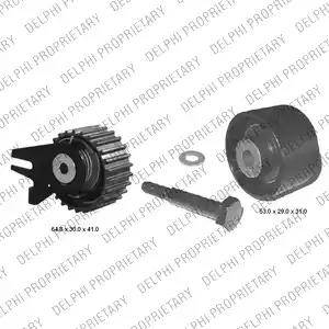 Delphi KDB457 - Комплект зубчатого ремня ГРМ autospares.lv