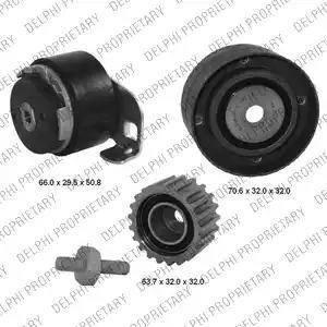 Delphi KDB193 - Комплект зубчатого ремня ГРМ autospares.lv