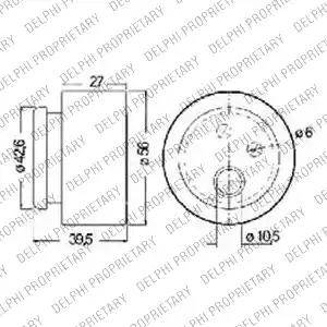 Delphi KDB163 - Комплект зубчатого ремня ГРМ autospares.lv