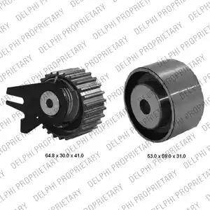 Delphi KDB334 - Комплект зубчатого ремня ГРМ autospares.lv