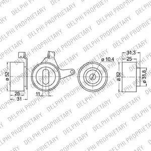 Delphi KDB247 - Комплект зубчатого ремня ГРМ autospares.lv