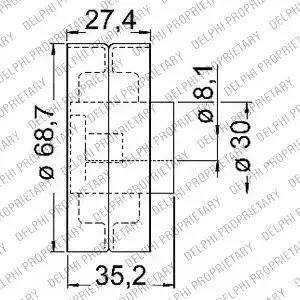 Delphi KDB203 - Комплект зубчатого ремня ГРМ autospares.lv