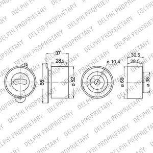 Delphi KDB228 - Комплект зубчатого ремня ГРМ autospares.lv