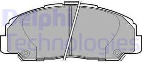 Delphi LP944 - Тормозные колодки, дисковые, комплект autospares.lv