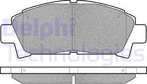 Delphi LP940 - Тормозные колодки, дисковые, комплект autospares.lv