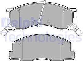 Delphi LP941 - Тормозные колодки, дисковые, комплект autospares.lv