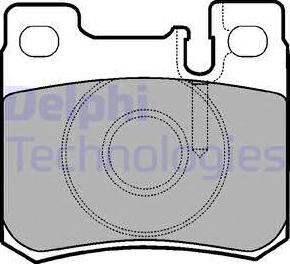 Delphi LP947 - Тормозные колодки, дисковые, комплект autospares.lv