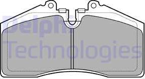 Delphi LP957 - Тормозные колодки, дисковые, комплект autospares.lv